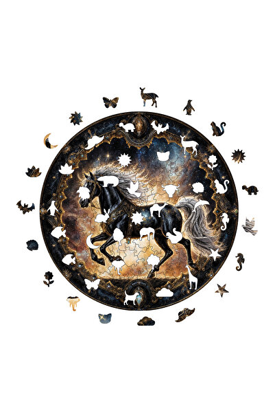 WePuzzleUp Wooden Puzzle - Legendary Horse - 252 Pieces, 29X29 cm