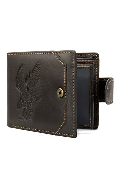 OEM Portofel barbati, PT663 Edward, piele naturala, Maro inchis