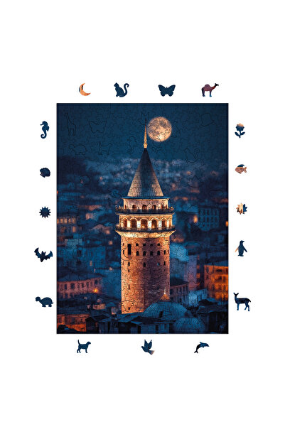 WePuzzleUp Wooden Puzzle - Legendary Galata - 450 Pieces, 29X39 cm