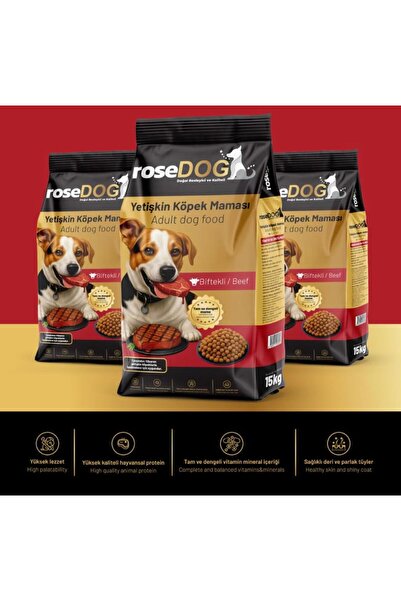 roseDOG Biftekli Yetişkin Köpek Maması 15Kg