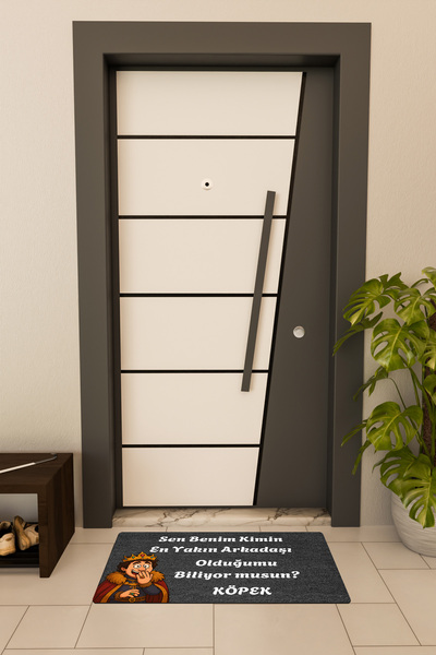 Dormot High Quality Digital Printing Black, Prince, Cartoon Best Friend Themed Door Mat