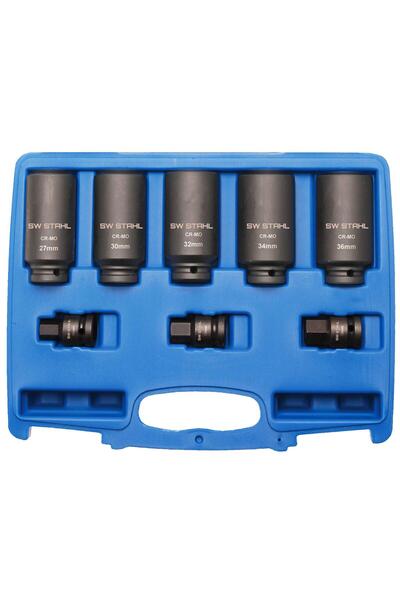 SW-Stahl Set de Chei Impact, 3/4", cu Douăsprezece Puncte, 8 Piese