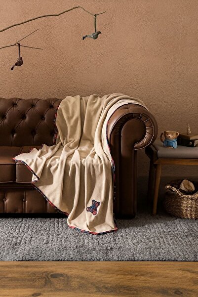 Koliva Home KOLİVAHOME ayı teddy baskılı tv battaniyesi 130x170 cm