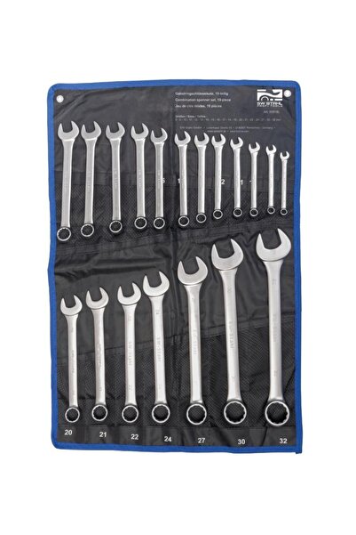 SW-Stahl Set de 19 Chei Combinate SW00919L, Inelare și Fixe, Dimensiuni 8-32 mm, Oțel Crom Vanadiu