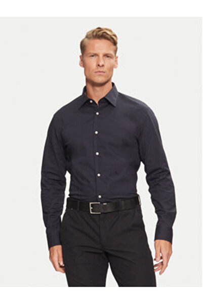 BOSS Ανδρικό Πουκάμισο 50527198 Μπλε Σκούρο Μπλε