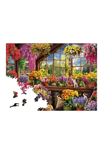WePuzzleUp Ahşap Puzzle - Çiçek Serası - 450 Parça, 29x39 cm