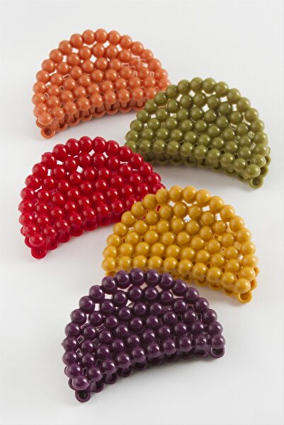 CT STONES مشبك بيضاوي ملون 6 سم