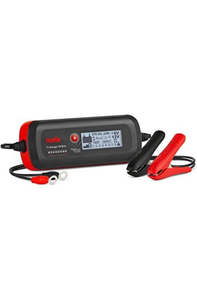 Telwin Redresor de baterii T-CHARGE 12 EVO 807578, încărcare la 6/12 V, compa...