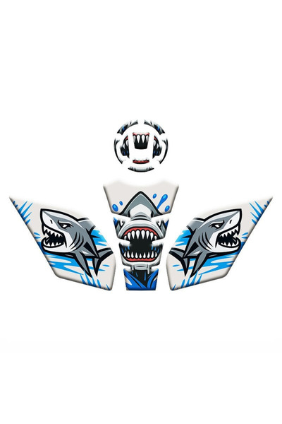 Gogo Tank Pad Set Turuncu Shark 013 (4 Parça) - CF Moto SR 250