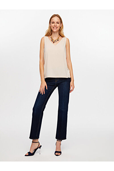 Faik Sönmez Modallı V Yaka Örme Atlet W26ATL011