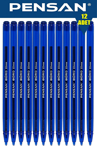 ANI OFİS KIRTASİYE A K Tükenmez Kalem 1.0 mm Mavi – 12’li Adet - (Büro Serisi)