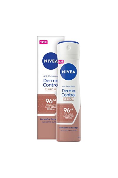 NIVEA Derma Control Clinical Kadın Sprey Deodorant 96 Saat Üstün Koruma 150ml...
