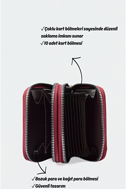 Mazel Design 4613 Multi-Slot Genuine Leather Card Holder Wallet with Rfid Protection, Zipper Closure, and Coin Compartment