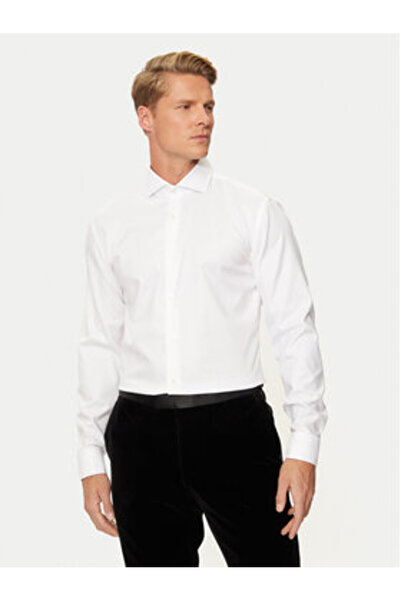 BOSS Ανδρικό Πουκάμισο 50527622 Λευκό