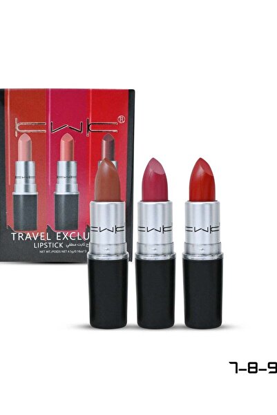 KWK مجموعة من ثلاثة أحمر شفاه كريمي