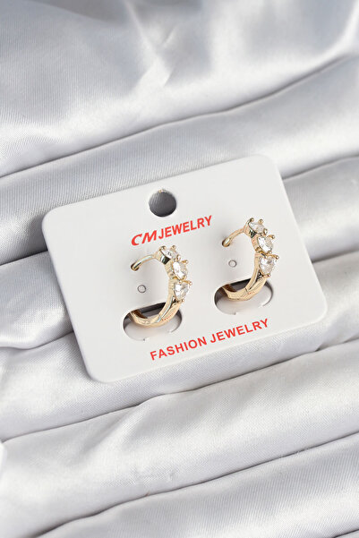 Leyaton Lwlhmrs-Ieg Ieg ™   Brass Gold Color Heart Zircon Stone Women's Earri...