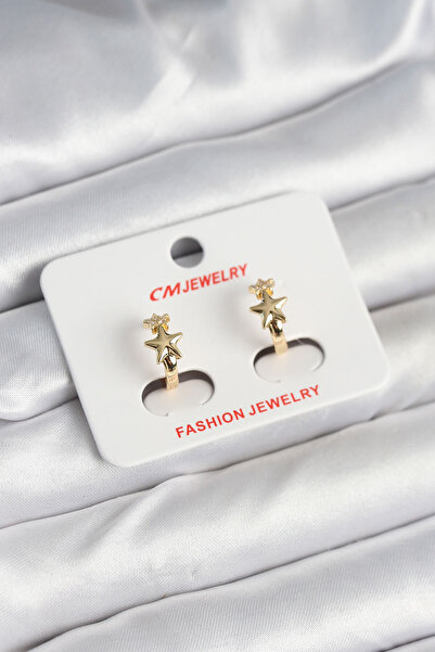 Lisinya Brass Gold Color Star Women's Earrings - Tygoo