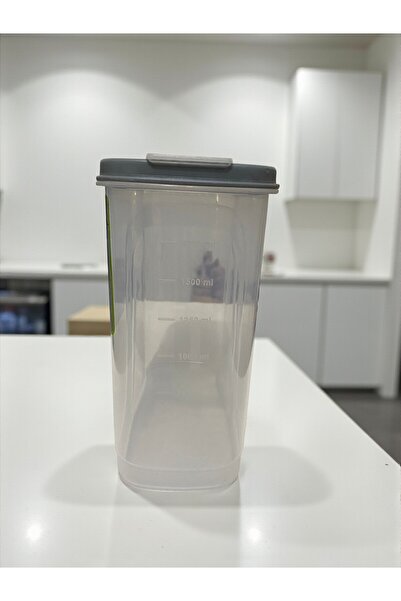 Lacasadekor Deterjan Kabı Kapaklı 2 Litre Erzak Bakliyat Saklama Kabı