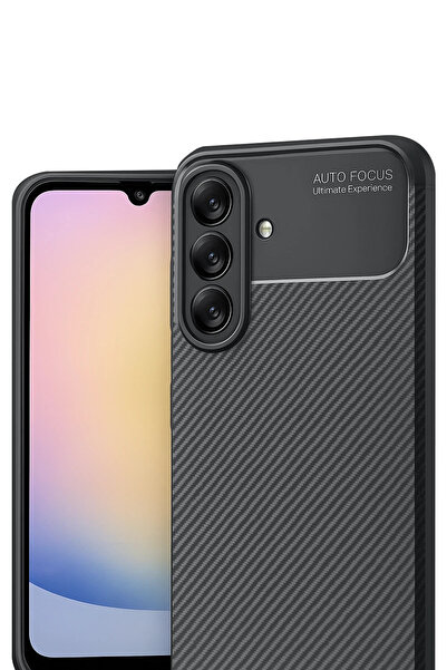 Nezih Case Samsung Galaxy A17 Kamera Korumalı (Karbon Tasarım) Koruyucu Lüx Silikon Kılıf
