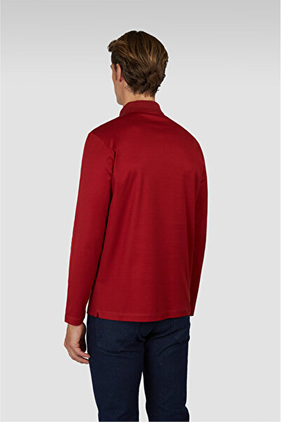 PAUL&SHARK Men's Regular Fit 100% Cotton Half Zip Red Polo Neck T-Shirt 15311722-636