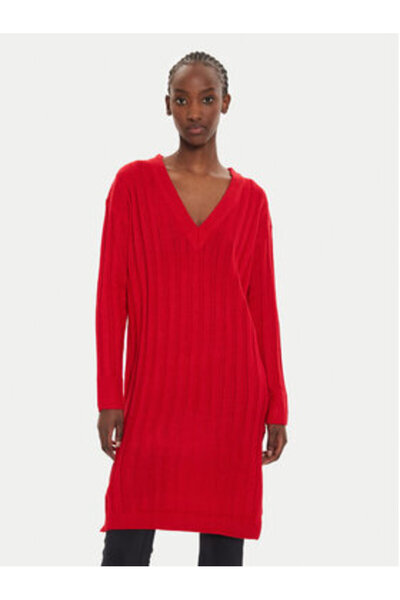 Brave Soul Γυναικείο Πλεκτό Φόρεμα LKD-230MARTHADRB Κόκκινο