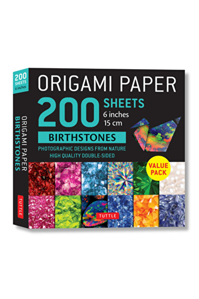 Tuttle Pub Origami Paper 200 Sheets Birthstones 6" (15 CM): Photographic Designs from Nature: High-Quality Doub
