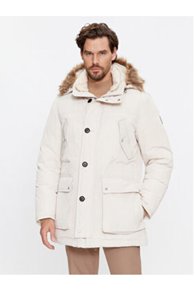 BOSS Ανδρικό Μπουφάν με Πούπουλα 50499371 Εκρού