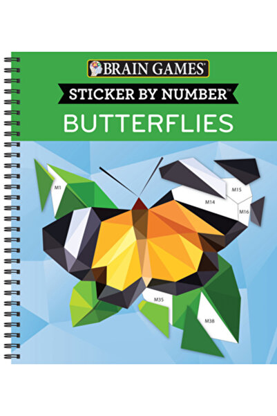 Pubn Intl Brain Games - Sticker by Number: Butterflies (28 Images to Sticker)
