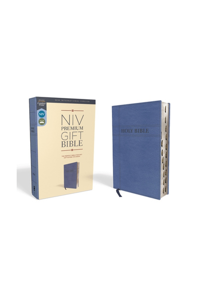 Zondervan Pub House Niv, Premium Gift Bible, Leathersoft, Navy, Red Letter Ed...