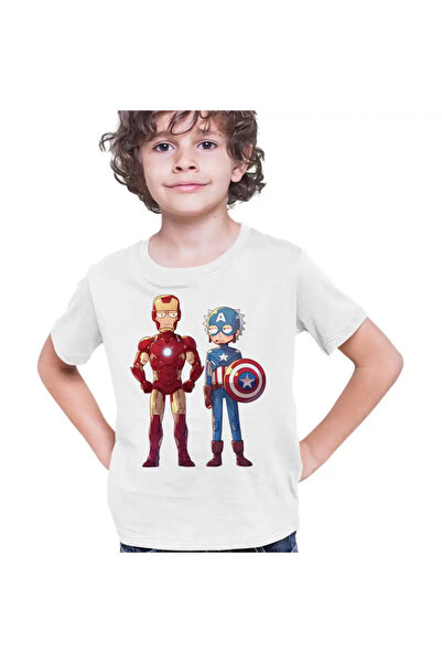 OEM Tricou Copii Baieti Iron Man Rick and Morty Captain America
