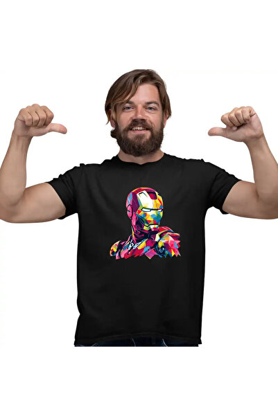 OEM Men's T-Shirt Iron Man Geometric Iron Man Steel