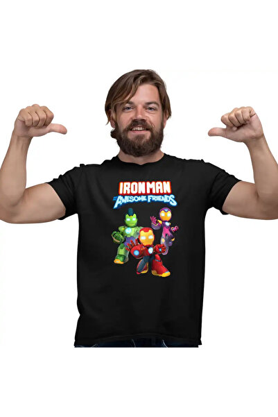 OEM Ανδρικό T-shirt Iron Man Awesome Friends