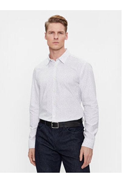 BOSS Ανδρικό Πουκάμισο 50510014 Λευκό