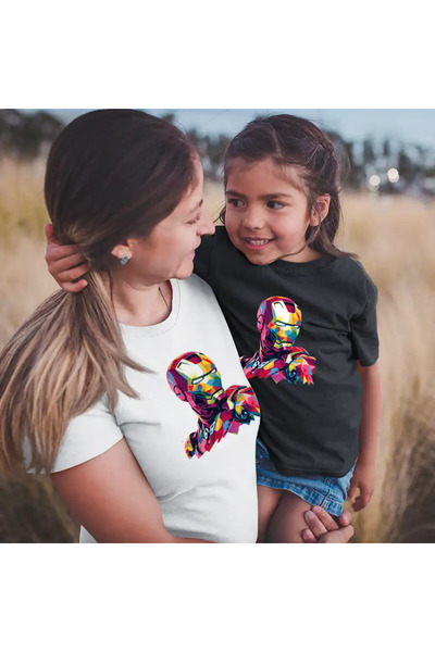 OEM Kids Girls Iron Man Geometric T-Shirt