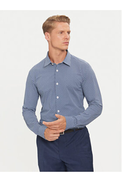 BOSS Ανδρικό Πουκάμισο 50522091 Μπλε