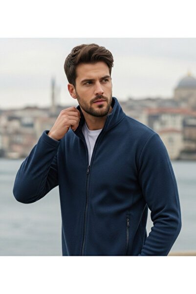 Colournights Erkek polar tam fermuar anti-pilling kışlık mont/üst