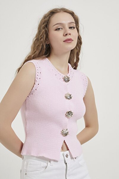 Arma Life ARMALIFE 1120 DÜĞME DETAYLI TRİKO KADIN YELEK