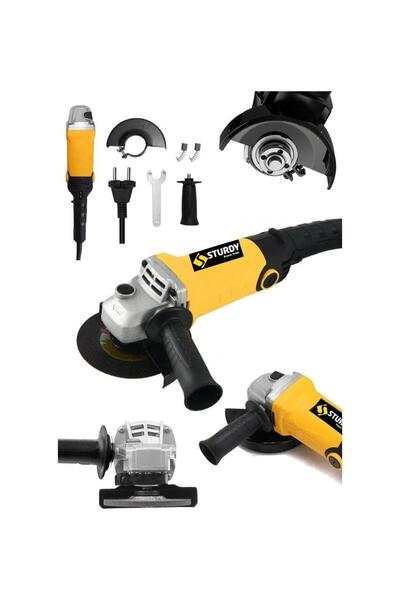 Sturdy 1200W Copper Wound Adjustable Speed 115-125 mm Palm Spiral Grinding Ma...