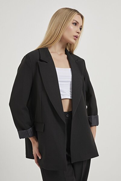 Arma Life Armalife 7560 Sleeve Folding Detail Blazer Women's Jacket