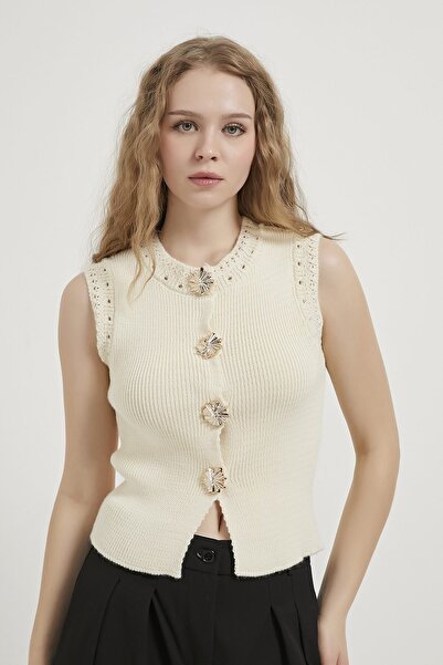 Arma Life Armalife 1120 button detail knitted women's vest