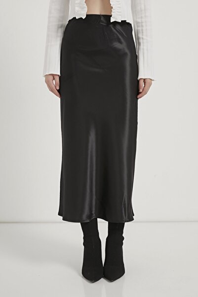 Arma Life Armalife 5014 Midi Satin Women's Skirt with Elastic Waist