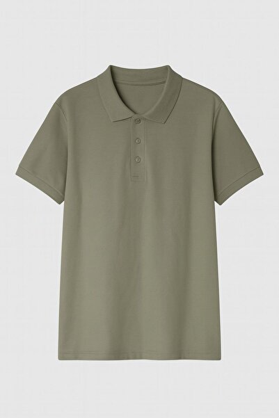 Çamdalı İş Elbiseleri Widi Combed Cotton Quality Polo Neck T-Shirt Khaki