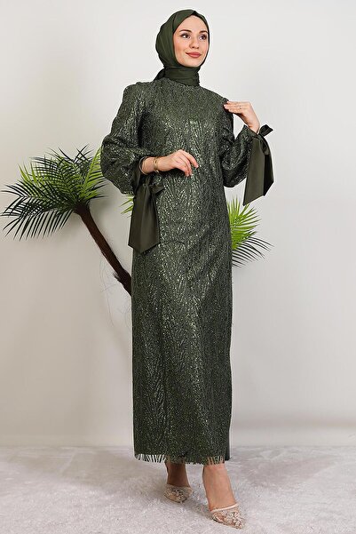 GİYZAMİLA Dicle Modest Dress Khaki