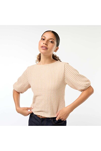 KIABI بلوزة برباط بيج