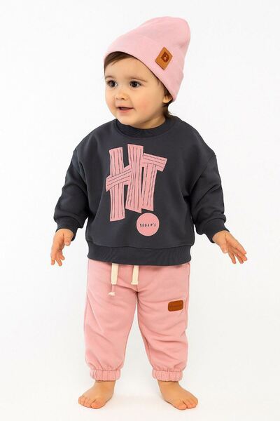 Minigimin Cicileri My Little One's Cicileri Hi Printed 2-Piece Baby Girl Set ...