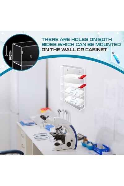 Slasa 3-Tier Clear Acrylic End Table – 42 × 30 × 58 cm Modern Nightstand for Living Room & Bedroom