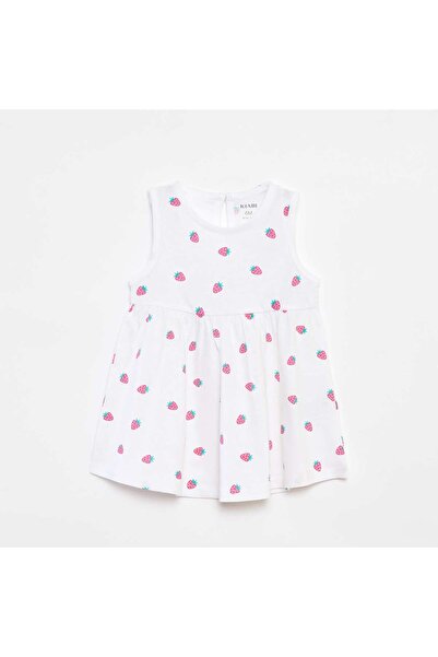 KIABI Printed strappy dress WHITE