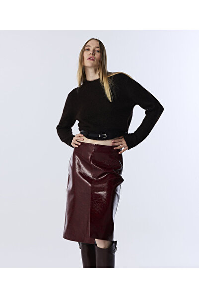 Twist Suni̇ Deri̇ Kemerli̇ Kazak