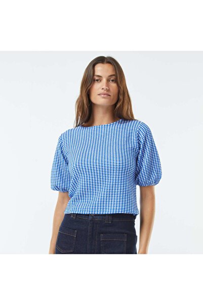 KIABI بلوزة برباط أزرق