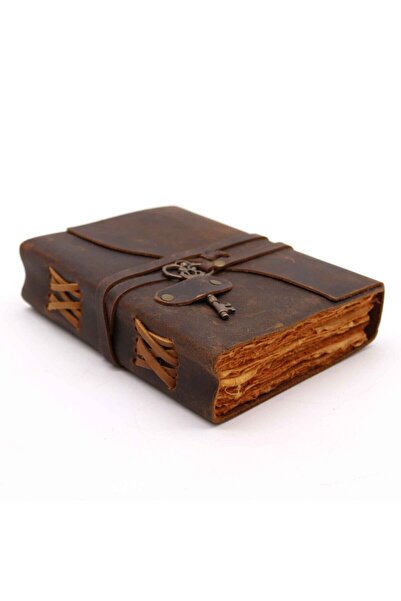 OEM Vintage Leather Journal with Key | Handmade | 18 x 13 cm